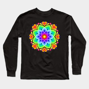 Colour Blossom Mandala Long Sleeve T-Shirt